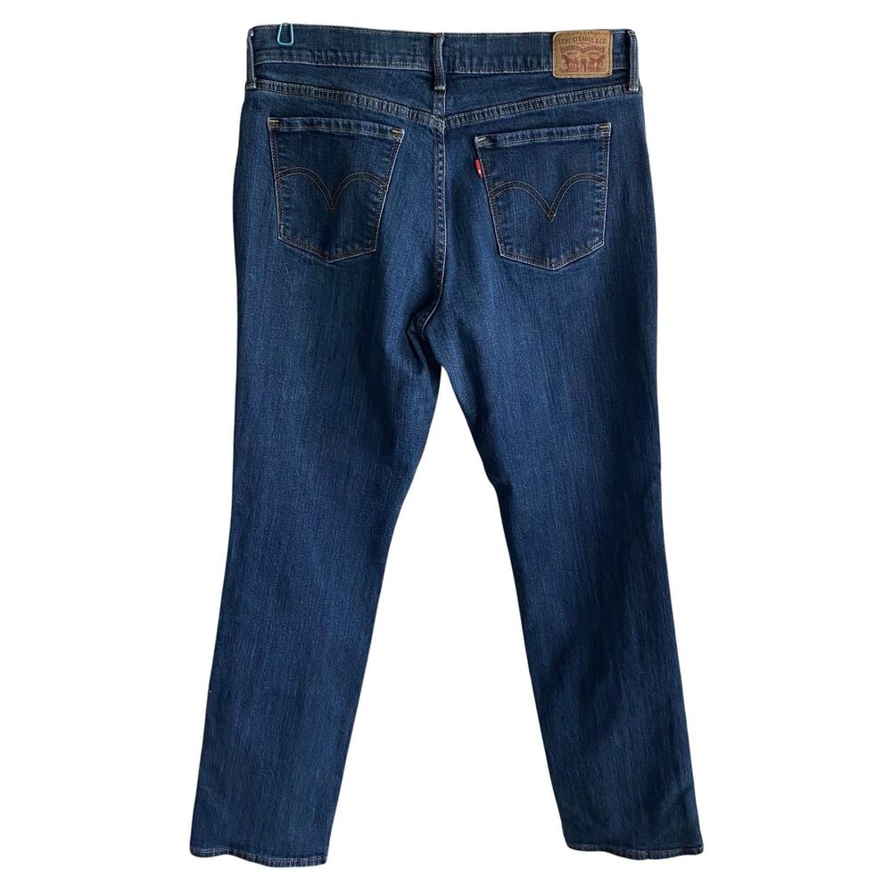 Levi's 505 Jeans Womens 10 Blue Straight Mid Rise Stretch 30 Inseam Denim - Picture 4 of 11